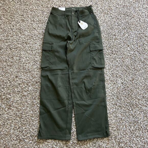 Prana Stretch Zion Cargo Pant Women's 2 Spruce 29" Inseam Relaxed Fit Straight - Picture 5 of 13